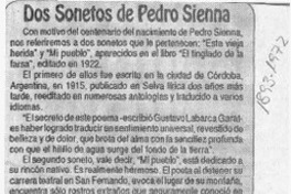 Dos sonetos de Pedro Sienna  [artículo].
