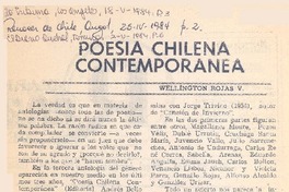 "Poesía chilena contemporánea"