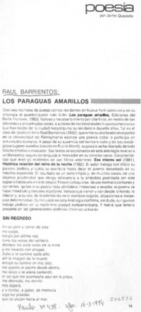 Raúl Barrientos, "Los paraguas amarillos"