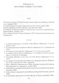 Bibliografía de Don Mario Barros van Buren