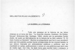 La guerrilla literaria  [artículo] Wellington Rojas Valdebenito.
