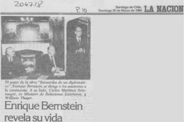 Enrique Bernstein revela su vida en la diplomacia