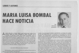 María Luisa Bombal hace noticia