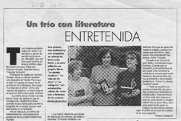 Un trío con literatura entretenida  [artículo] Paulina Calleja N.