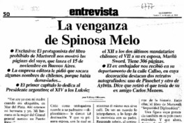 La venganza de Spinoza Melo  [artículo] Lilian Olivares.
