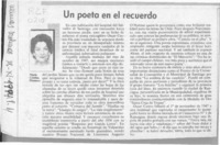 Un poeta en el recuerdo  [artículo] María Cristina Menares.