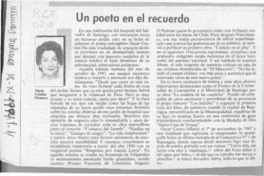 Un poeta en el recuerdo  [artículo] María Cristina Menares.