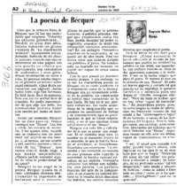 La poesía de Bécquer  [artículo] Eugenio Matus Romo.