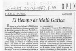 El tiempo de Malú Gatica  [artículo] Martín Ruiz.