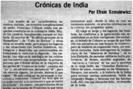 "Crónicas de India"
