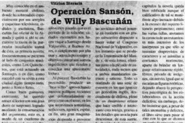 Operación Sansón, de Willy Bascuñán