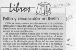 Exilio y desolación en Berlín  [artículo].