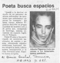 Poeta busca espacios  [artículo].