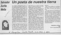 Salvador Zurita Mella un poeta de nuestra tierra  [artículo] Verónica Vidal.