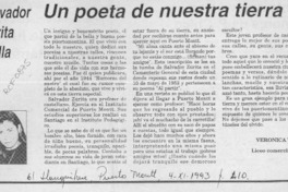 Salvador Zurita Mella un poeta de nuestra tierra  [artículo] Verónica Vidal.