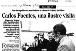 Carlos Fuentes, una ilustre visita  [artículo] Alejandra Gajardo.