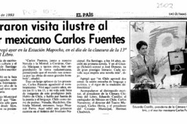 Nombraron visita ilustre al escritor mexicano Carlos Fuentes  [artículo].