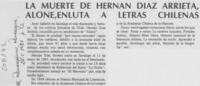La Muerte de Hernán Díaz Arrieta, Alone, enluta a letras chilenas