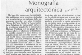 Monografía arquitectónica  [artículo] Tomás Eastman Montt.