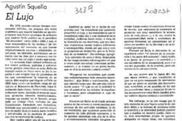 El Lujo  [artículo] Agustín Squella.