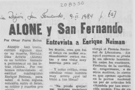 Alone y San Fernando, entrevista a Enrique Neiman