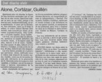 Alone, Cortázar, Guillén