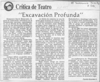 "Excavación profunda"  [artículo] Carola Oyarzún L.