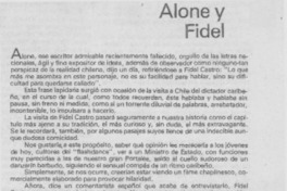 Alone y Fidel