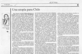 Una utopía para Chile  [artículo] José Garrido Rojas.