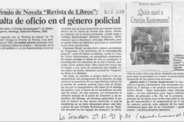 Falta de oficio en el género policial  [artículo] Eduardo Guerrero del Río.