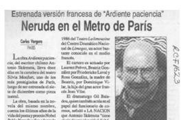 Neruda en el Metro de París  [artículo] Carlos Vergara.