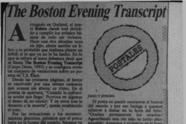 The Boston Evening Transcript  [artículo] Antoine Doinel.