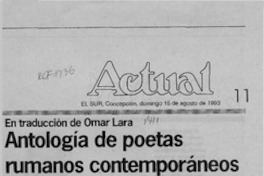 Antología de poetas rumanos contemporáneos  [artículo] A. M.