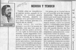 Neruda y Temuco  [artículo] Juan M. Fierro.