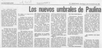Los nuevos umbrales de Paulina Cors  [artículo] Rubén Gómez Quezada.