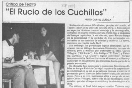 "El Rucio de los cuchillos"  [artículo] Hugo Cortez Zúñiga.