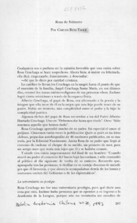 Rosa de Número  [artículo] Carlos Ruiz-Tagle.