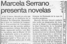 Marcela Serrano presenta novela  [artículo].