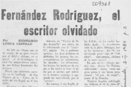 Fernández Rodríguez, el escritor olvidado