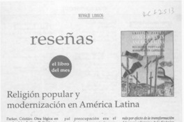 Religión popular y modernización en América Latina  [artículo] Gac.