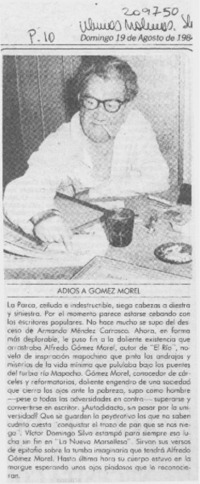 Adiós a Gómez Morel