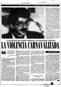 La violencia carnalizada  [artículo] Marco Herrera C.