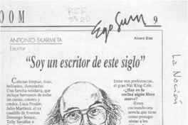 "Soy un escritor de este siglo"  [artículo] Alvaro Díaz.