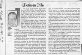 El latín en Chile  [artículo] Sergio Martínez Baeza.