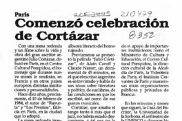 Comenzó celebración de Cortázar  [artículo].