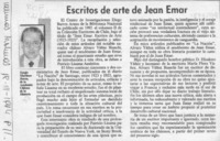 Escritos de arte de Jean Emar  [artículo] Sergio Martínez Baeza.