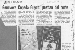 Genoveva Cepeda Guyot, poetisa del norte  [artículo].