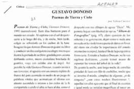 Gustavo Donoso, "Poemas de tierra y cielo"  [artículo] Nelson Cáceres.