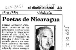 Poetas de Nicaragua  [artículo] Hernán de la Carrera Cruz.