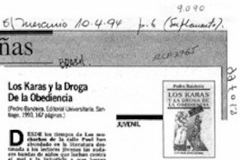 Los Karas y la droga de la obediencia  [artículo] Hernán Poblete Varas.